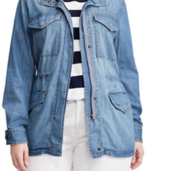 Chaps Plus Denim Field Jacket - Picture 2 of 4